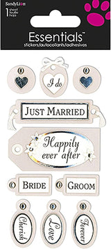 Essentials Sticker Sheet - Wedding Tags