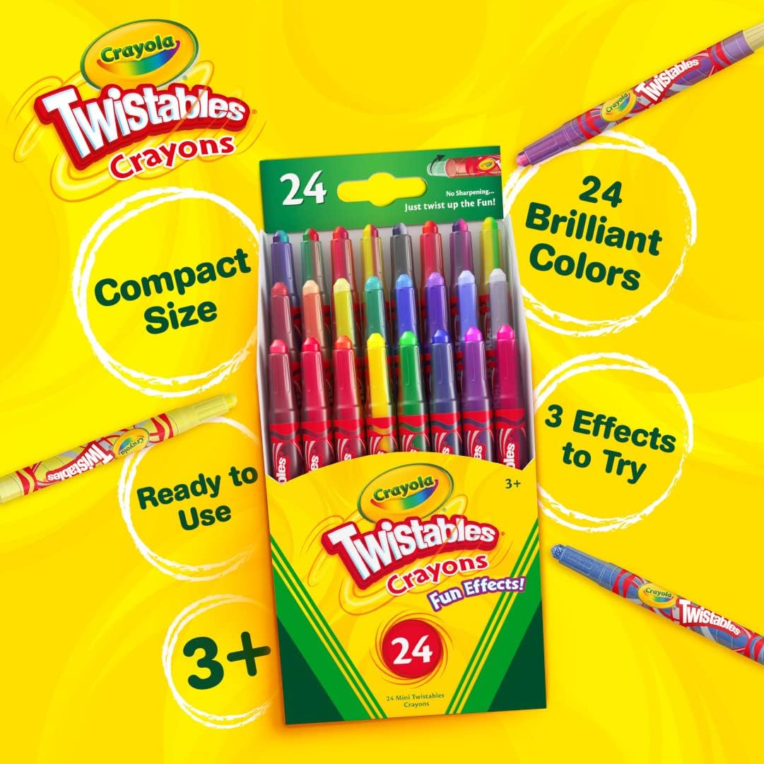 Crayola Mini Twistables Crayons - Fun Effects (24 Pack)