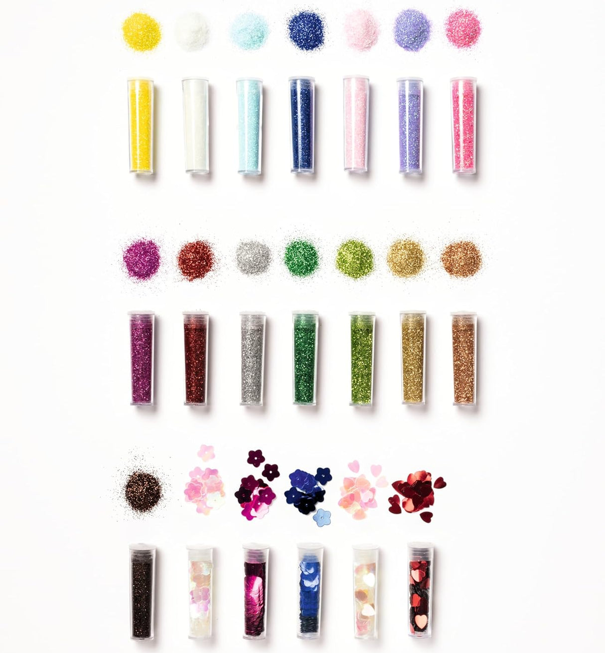 Glitter & Sequins Set - Rainbow (20 Tubes)