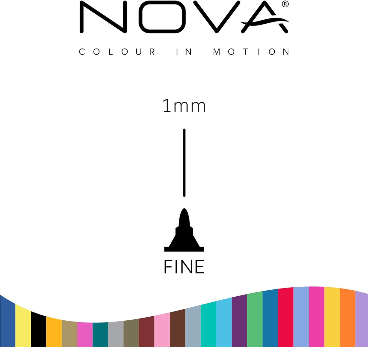 Nova Fine Tip Fabric Markers (24 Pack)