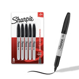 Sharpie Fine Tip Permanent Markers - Black (5 Pack)