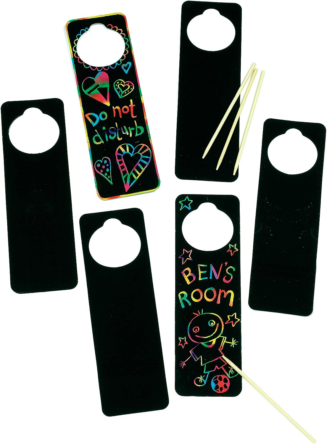 Scratch Art Door Hangers (Pack of 10)