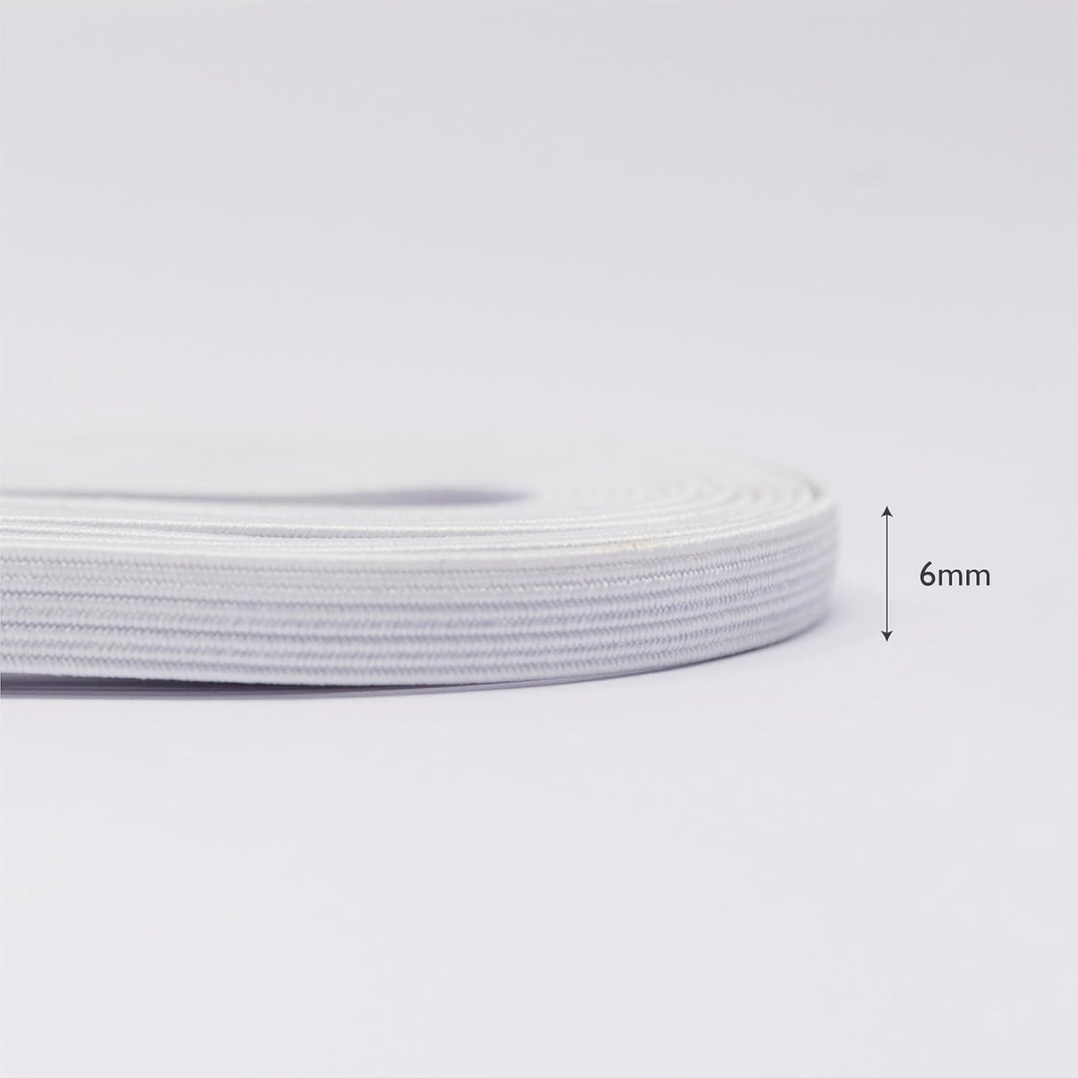 Korbond Elastic White 6mm x 3m