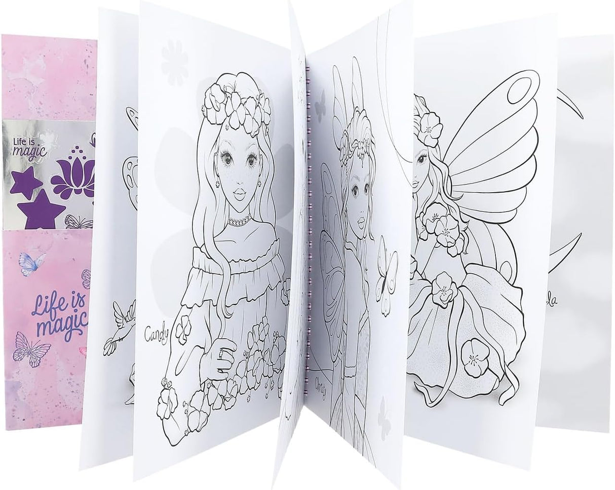 TOPModel Colouring Book With Sequins FAIRY LOVE