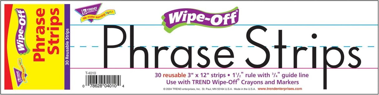 Wipe-Off Phrase Strips (30 Pieces)