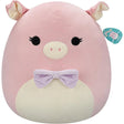 Squishmallows 20 Inch - Hettie the Pink Pig with Purple Bowtie