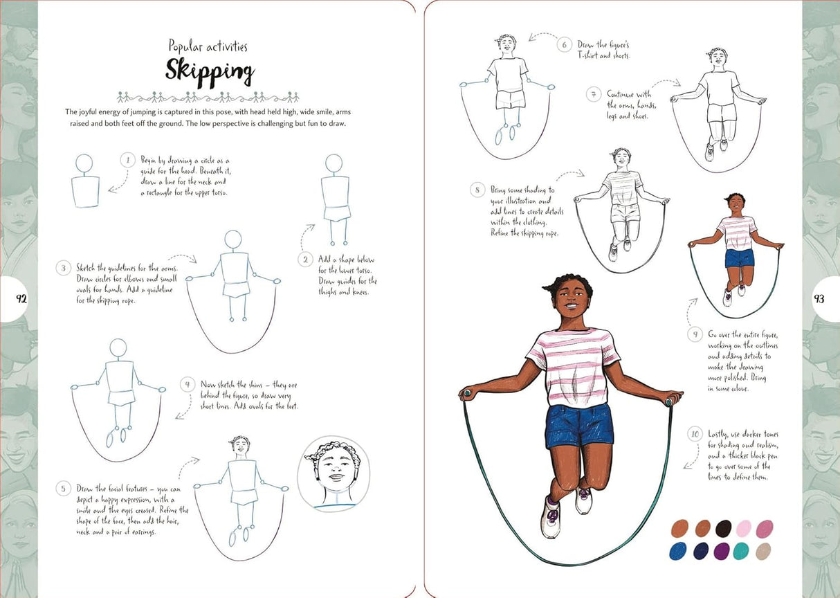 10 Step Drawing: Figures Book