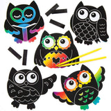 Owl Scratch Art Magnets (Pack of 10)