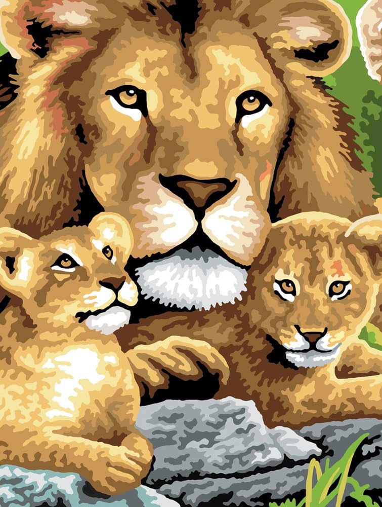 Royal & Langnickel 3 Piece Paint By Numbers Junior Jungle Cats Set