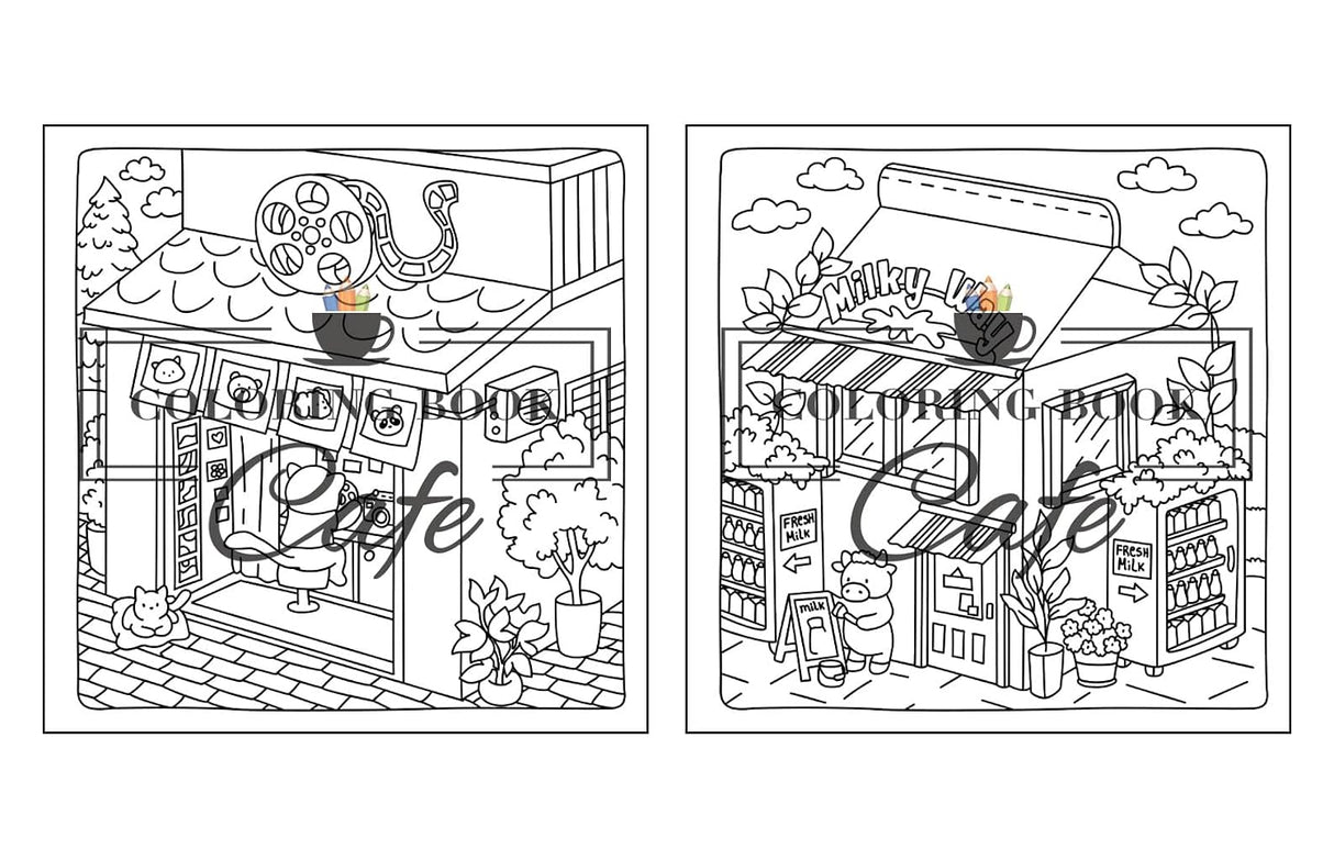 Cute Shop Cozy Colouring Book