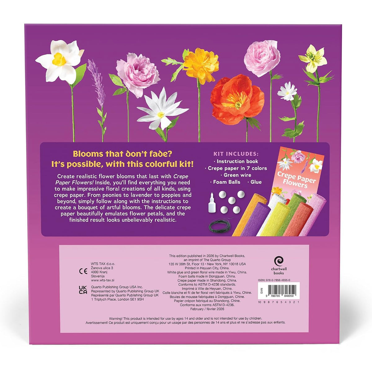 Crepe Paper Flowers Book & Kit
