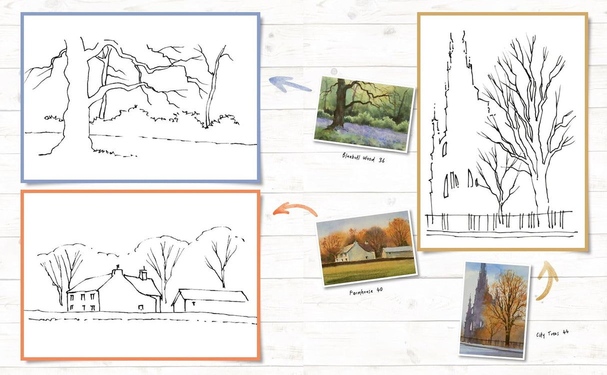 Ready to Paint Postcards: Woodlands Book