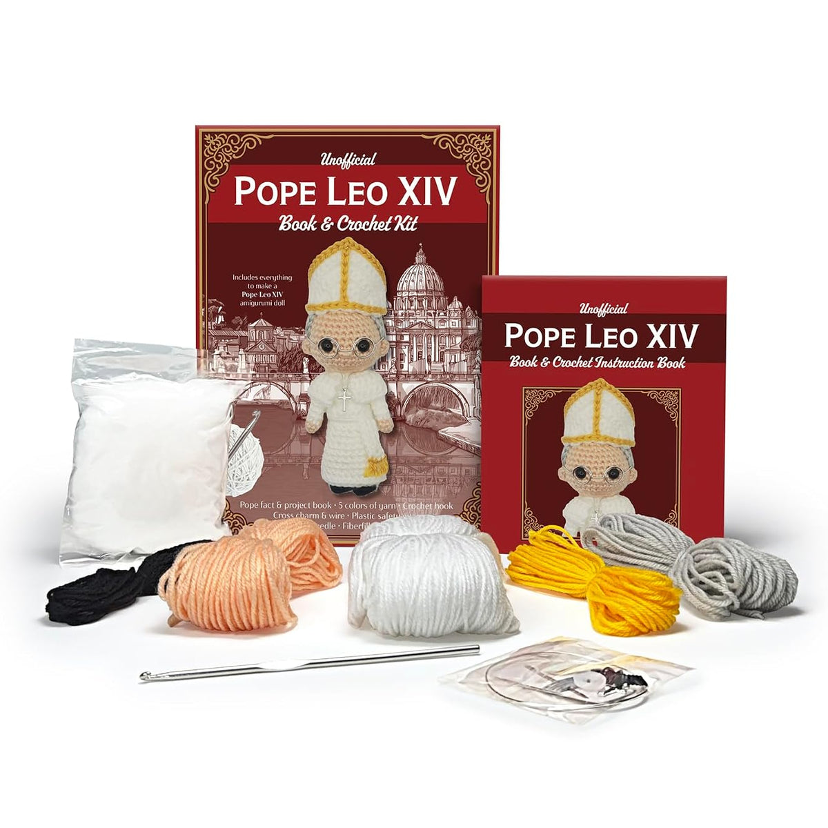 Unofficial Pope Leo XIV Book & Crochet Kit