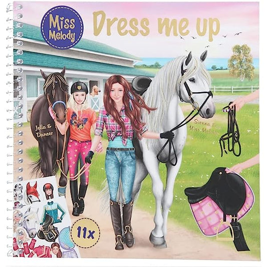 Miss Melody Dress Me Up Sticker and Colouring Book