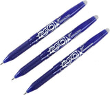 Pilot Frixion Erasable Rollerball Medium Pens - Blue (3 Pack)