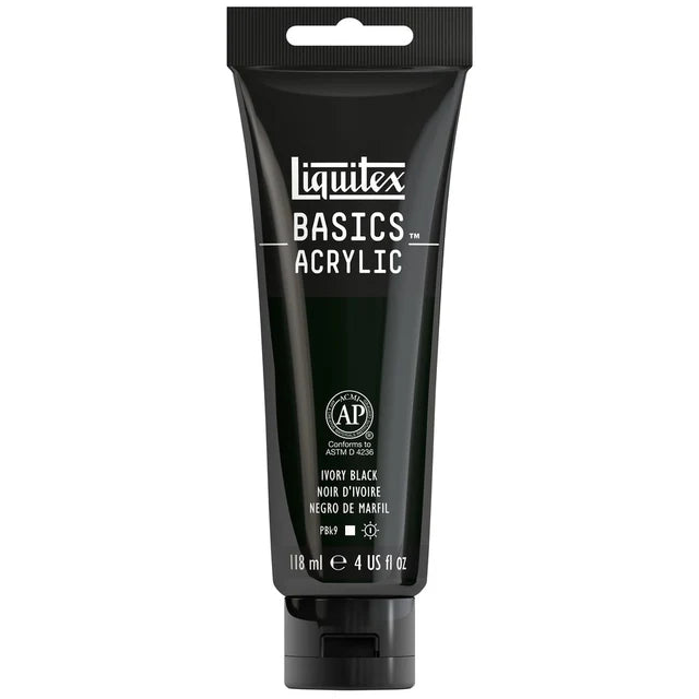 Liquitex Basics Acrylic 118ml - Ivory Black