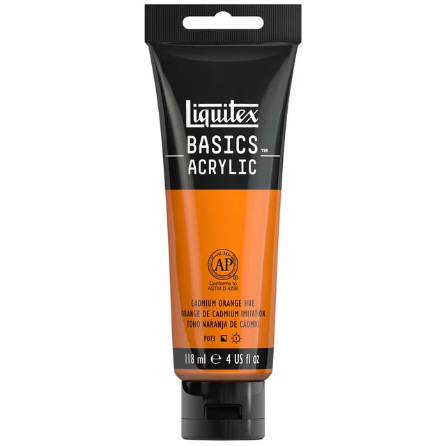 Liquitex Basics Acrylic 118ml - Cadmium Orange Hue