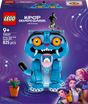 LEGO K-POP Demon Hunters set 72537 'Derpy Tiger and Susie Bird' building toy box, featuring a blue tiger-like monster with large yellow eyes and a Susie Bird character on top, on a purple background with character illustrations.