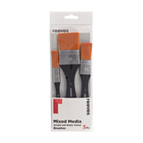Reeves Mixed Media Short Handle Brushes Acrylic & Watercolour (3 Pack)