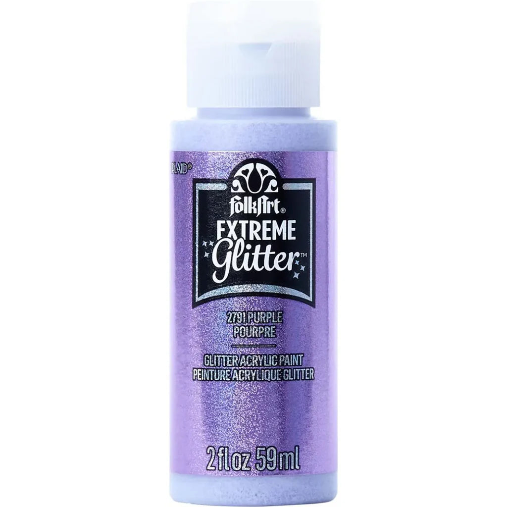 FolkArt Extreme Glitter Acrylic Paint 59ml - Purple