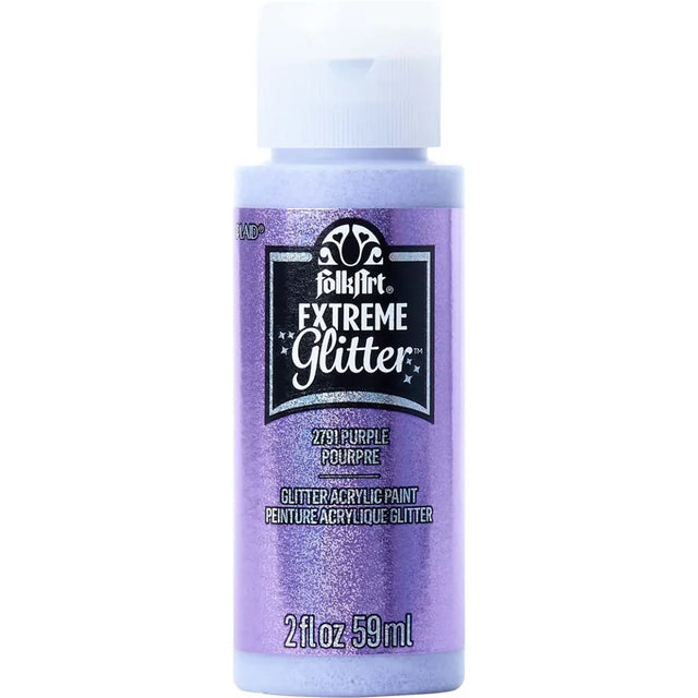 FolkArt Extreme Glitter Acrylic Paint 59ml - Purple