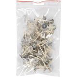 Waxed Candle Wicks , L: 3,5 cm, thickness 2 mm, 10