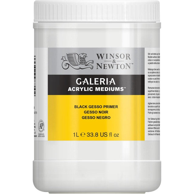 Winsor & Newton Galeria Acrylic Medium - Black Gesso Primer 1 Litre