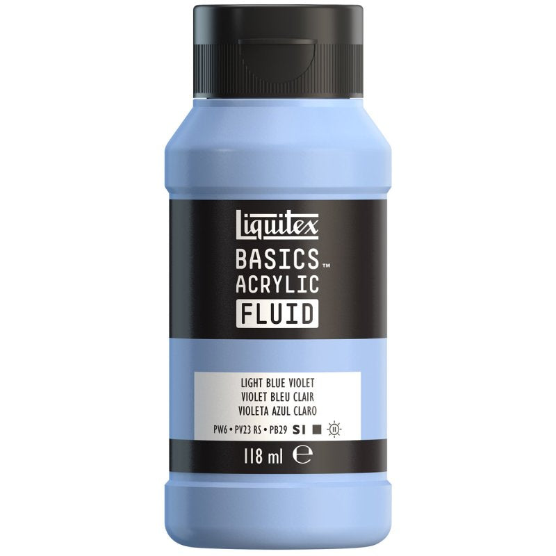 Liquitex Basics Acrylic Fluid Paint - Light Blue Violet