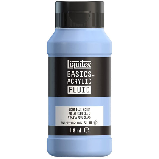 Liquitex Basics Acrylic Fluid Paint - Light Blue Violet