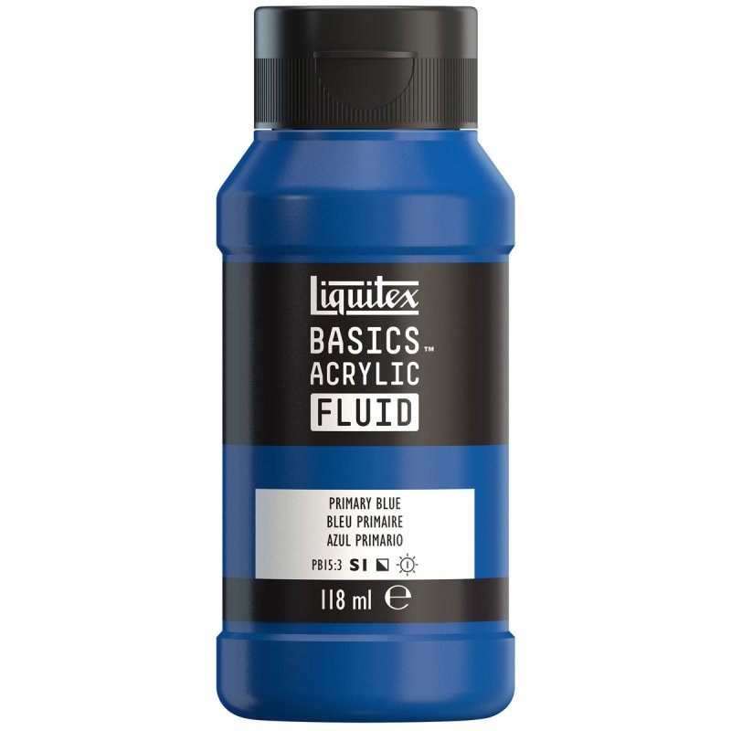 Liquitex Basics Acrylic Fluid Paint - Primary Blue S1