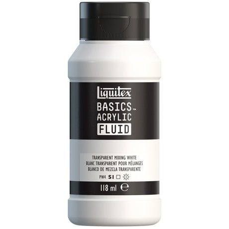 Liquitex Basics Acrylic Fluid Paint - Transparent Mixing White
