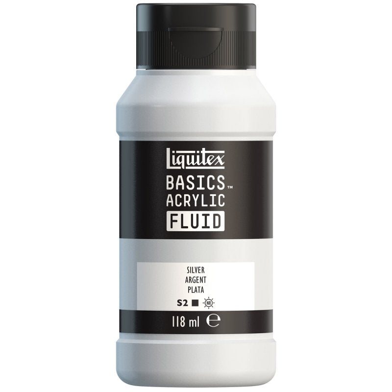 Liquitex Basics Acrylic Fluid - Silver S2