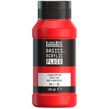 Liquitex Basics Acrylic Fluid - Fluorescent Red S2