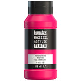 Liquitex Basics Acrylic Fluid Paint - Fluorescent Pink S2