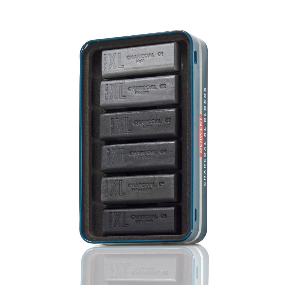 Derwent Charcoal XL Blocks 6 Tin Set