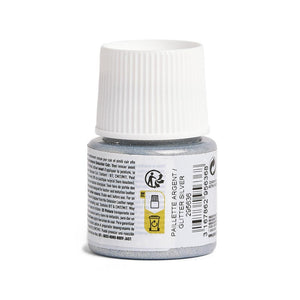 Pebeo Setacolor Leather Paint 45ml - Glitter Silver