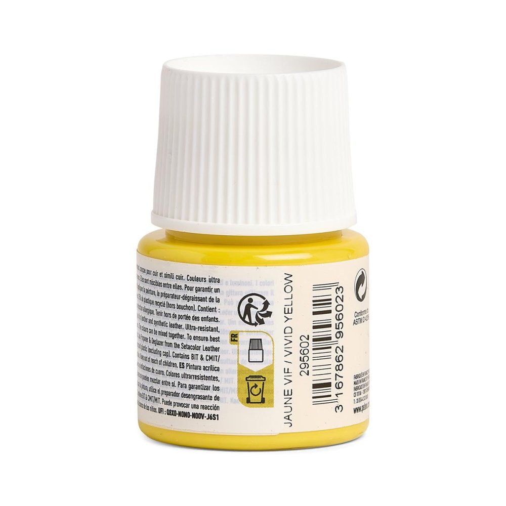 Pebeo Setacolor Leather Paint 45ml - Vivid Yellow