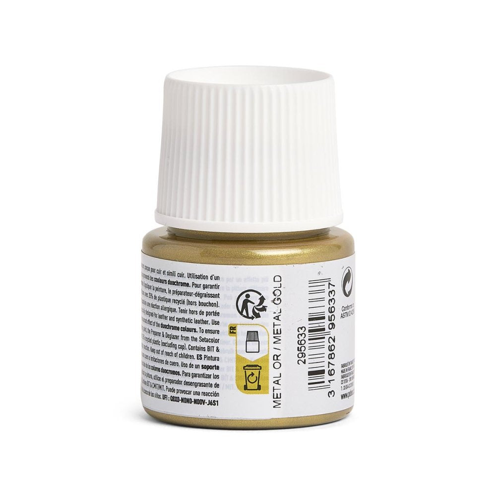Pebeo Setacolor Leather Paint 45ml - Metal Gold