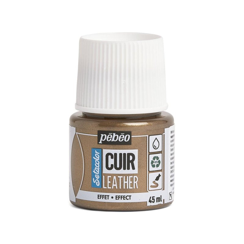 Pebeo Setacolor Leather Paint 45ml - Metal Bronze