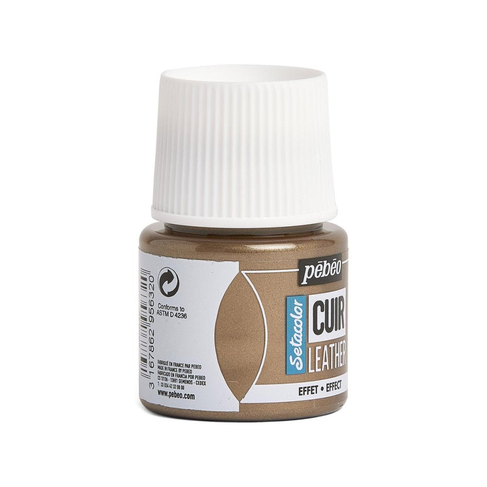 Pebeo Setacolor Leather Paint 45ml - Metal Bronze