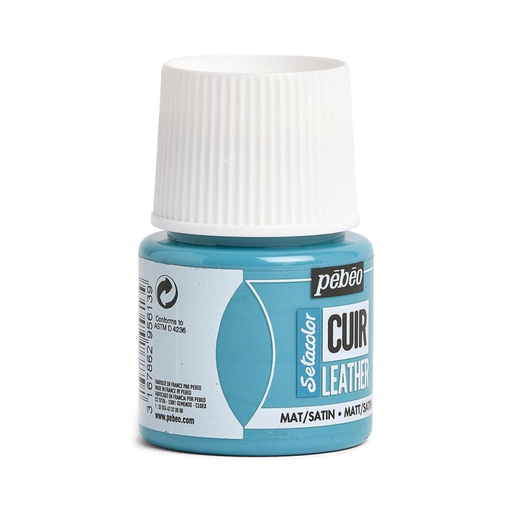 Pebeo Setacolor Leather Paint 45ml - Turquoise Blue