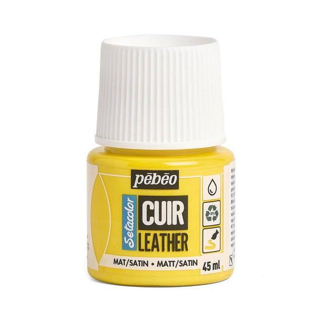 Pebeo Setacolor Leather Paint 45ml - Vivid Yellow
