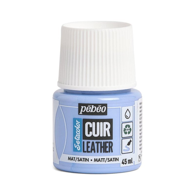Pebeo Setacolor Leather Paint 45ml - Iced Blue