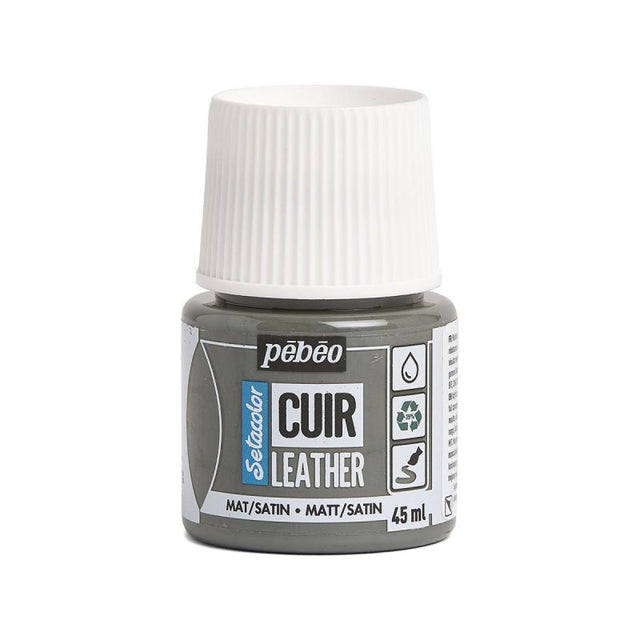 Pebeo Setacolor Leather Paint 45ml - Concrete Grey