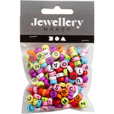 Round letter beads