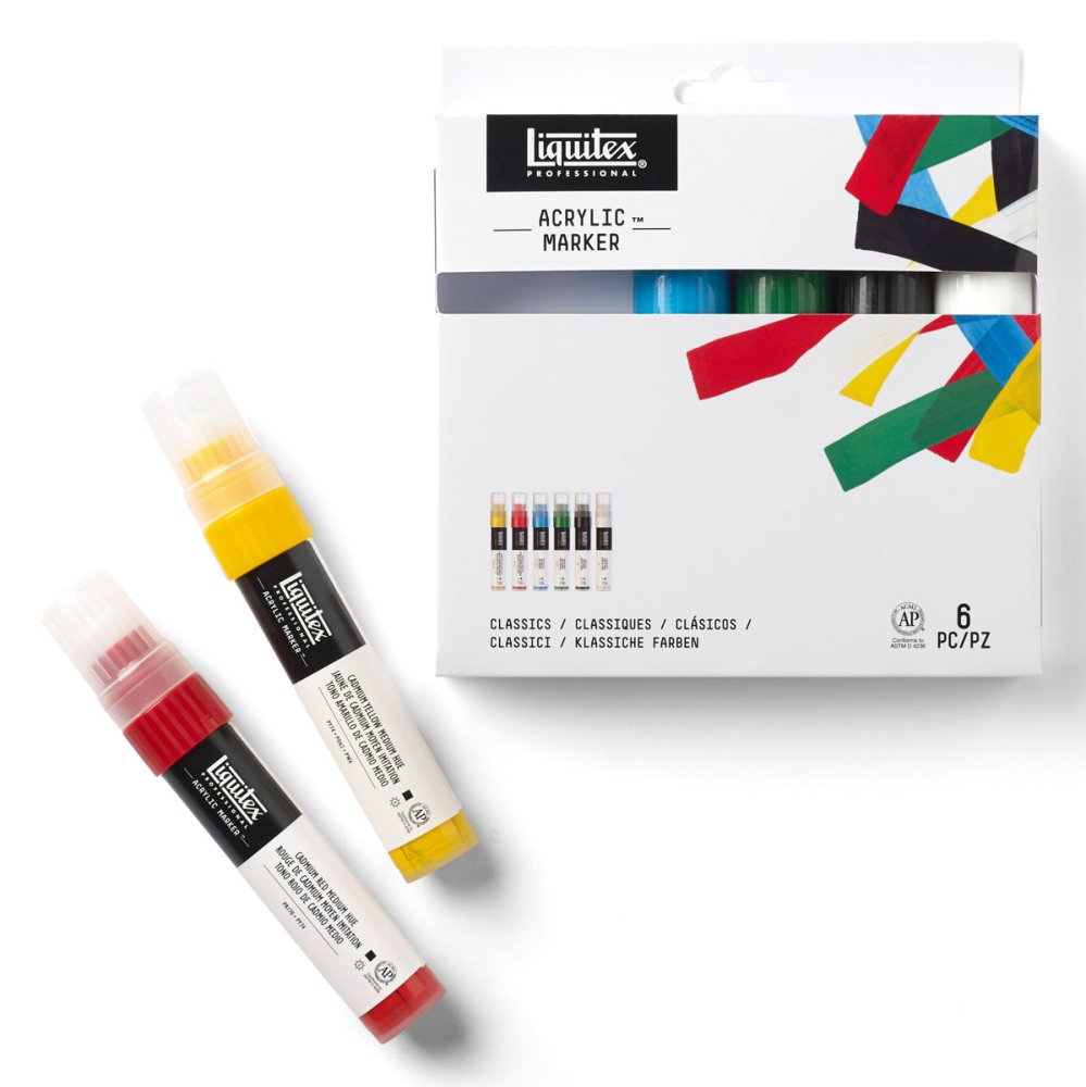 Liquitex Acrylic Marker Set 6x15mm - Classics