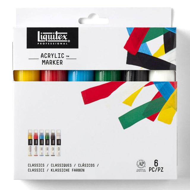 Liquitex Acrylic Marker Set 6x15mm - Classics