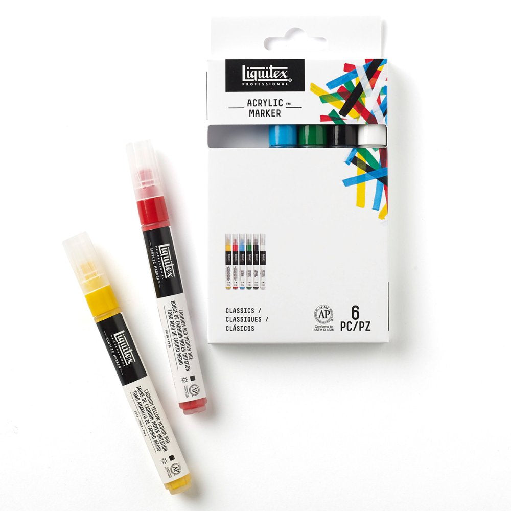 Liquitex Acrylic Markers Set 6x2mm - Classics