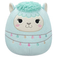 Squishmallows 7.5 Inch - Lorna Light Teal Llama Wrapped in Tassels