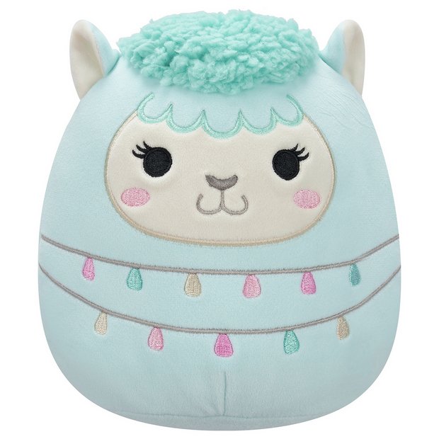 Squishmallows 7.5 Inch - Lorna Light Teal Llama Wrapped in Tassels